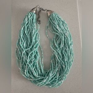Mint Multi-Strand Beaded Necklace